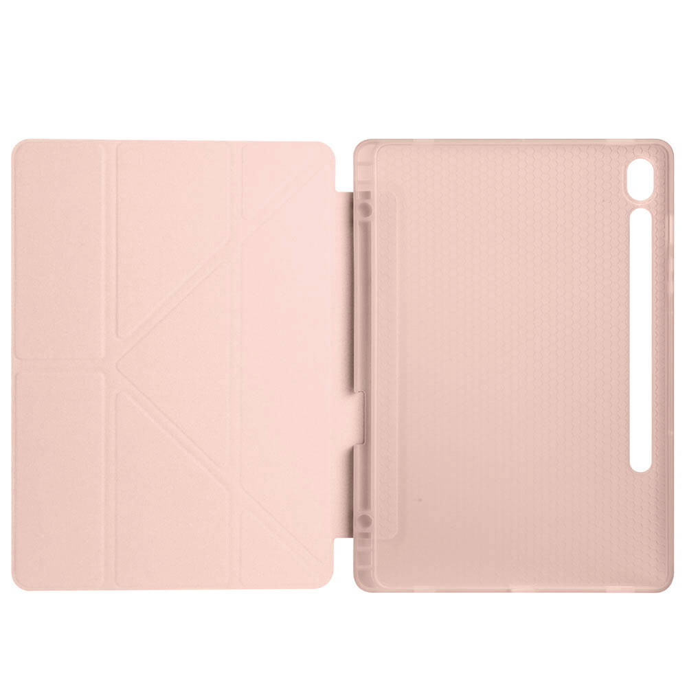 Samsung Galaxy Tab S10 Uyumlu Lite Kılıf Zore Tri Folding Kalem Bölmeli Standlı Kılıf - 27