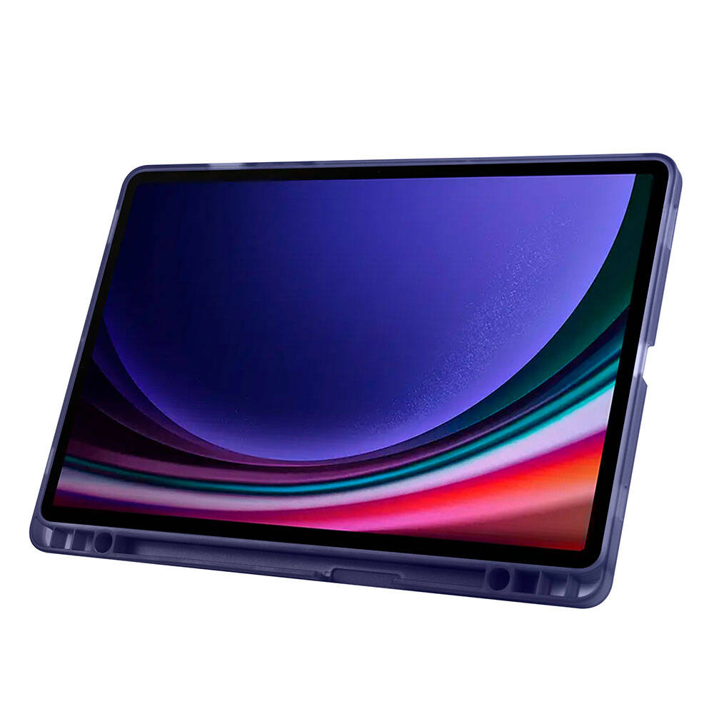 Samsung Galaxy Tab S10 Uyumlu Lite Kılıf Zore Tri Folding Kalem Bölmeli Standlı Kılıf - 30
