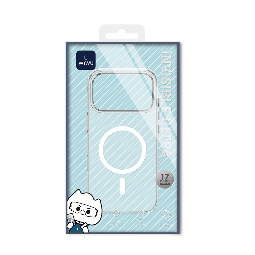 Apple iPhone 17 Pro Max Kılıf M-safe Şarj Özellikli Wiwu YXK-208 Invisible Ultra Sert PC Kapak - 5