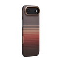 Apple iPhone 17 Air Kılıf M-safe Şarj Özellikli Aramid Fiber Pitaka Tactile Woven Sunset-Moonrise Serisi Sunset Kapak - 1