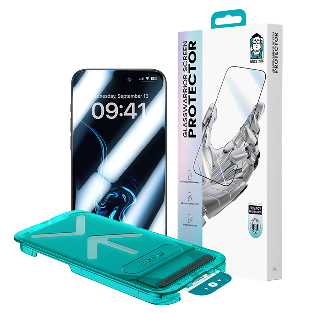 Apple iPhone 17 Air Benks Glass Warrior Privacy HD Cam Ekran Koruyucu + Kolay Uygulama Aparatlı - 12