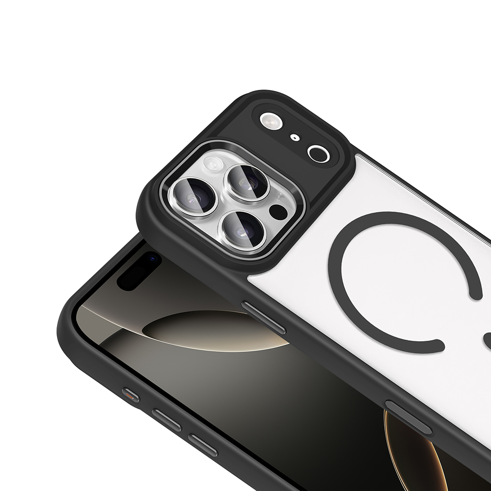 Apple iPhone 17 Pro Max Kılıf Wireless Şarj Özellikli Zore Krom M-safe Silikon Kapak - 7