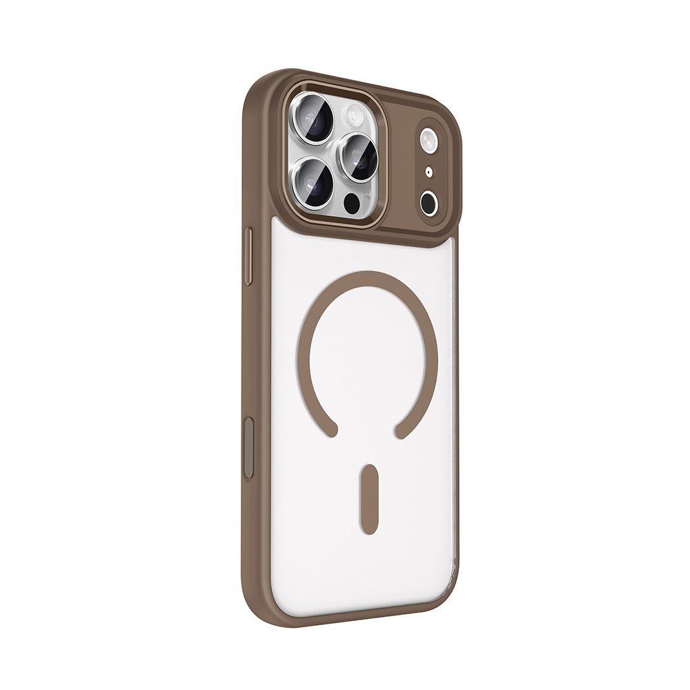 Apple iPhone 17 Pro Kılıf Wireless Şarj Özellikli Zore Krom M-safe Silikon Kapak - 1