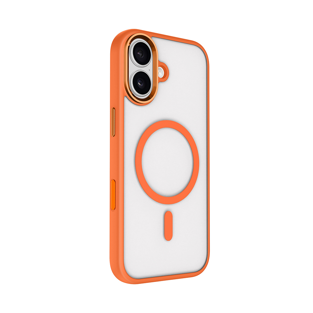 Apple iPhone 17 Kılıf Wireless Şarj Özellikli Zore Krom M-safe Silikon Kapak - 1
