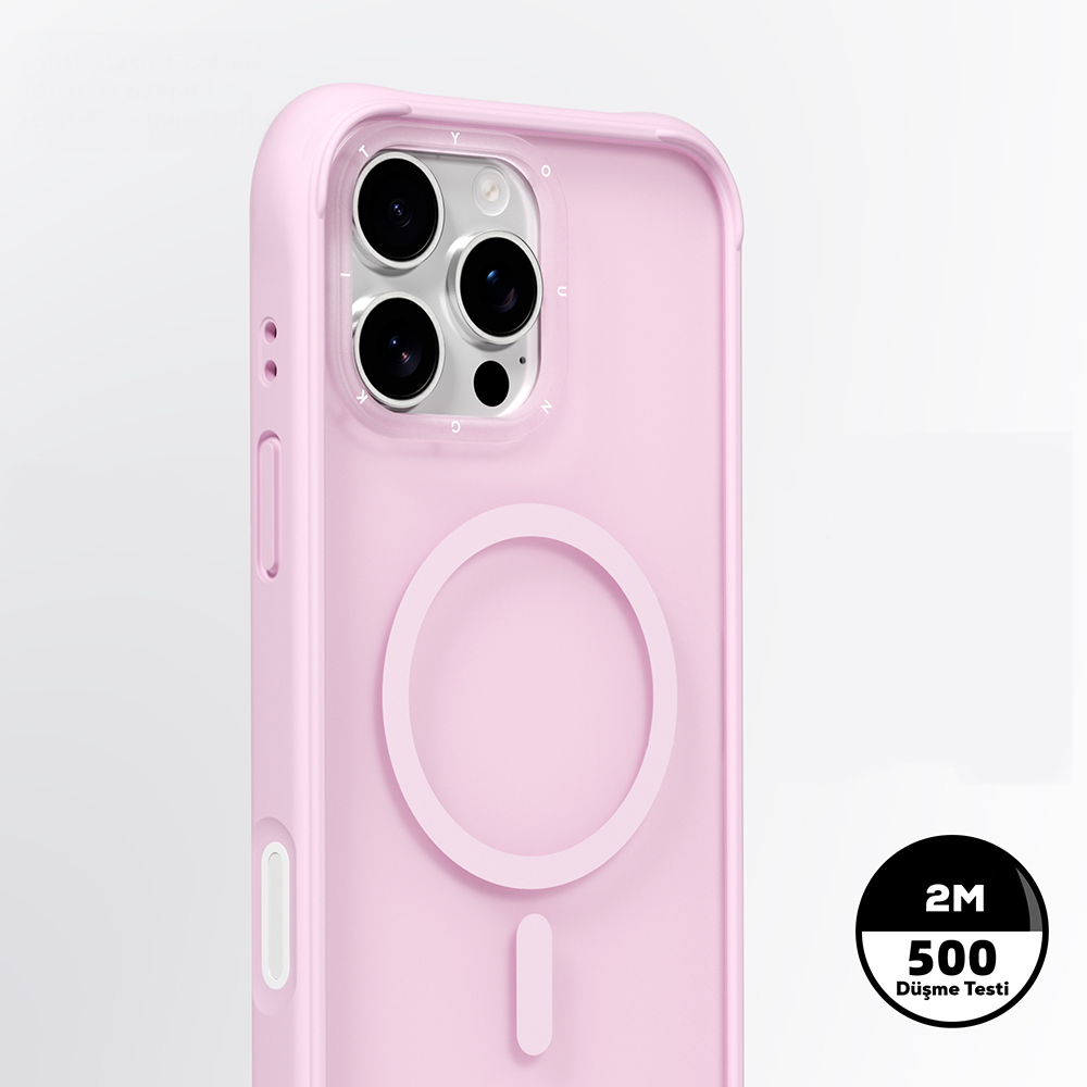 Apple iPhone 16 Pro Uyumlu Kılıf M-safe Şarj Özellikli Youngkit Macaroon Serisi Kapak - 10