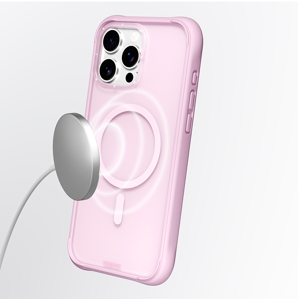 Apple iPhone 16 Pro Uyumlu Kılıf M-safe Şarj Özellikli Youngkit Macaroon Serisi Kapak - 13