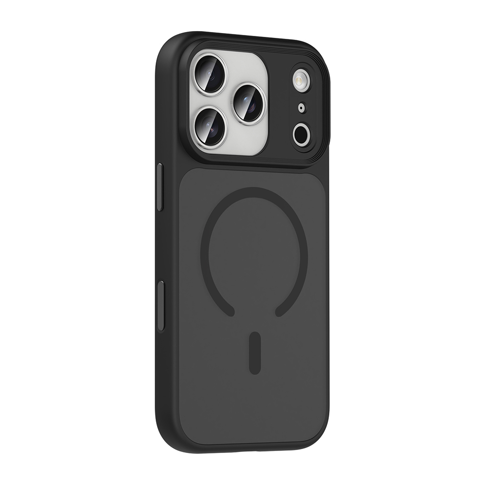 Apple iPhone 17 Pro Kılıf Mat Arka Yüzey Wireless Şarj Özellikli Zore Flet M-safe Kapak - 1