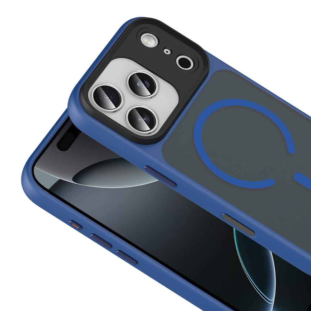 Apple iPhone 17 Pro Kılıf Mat Arka Yüzey Wireless Şarj Özellikli Zore Flet M-safe Kapak - 9