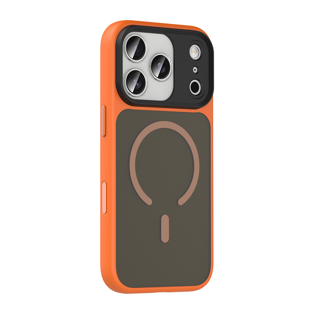 Apple iPhone 17 Pro Max Kılıf Mat Arka Yüzey Wireless Şarj Özellikli Zore Flet M-safe Kapak - 1