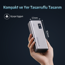 CUKTECH 15 Powerbank 20000 mAh | 150 W PD3.1 Süper Hızlı Şarj | 3 Port (2C1A) | TFT Ekranlı Taşınabilir Şarj Cihazı – Laptop, MacBook, iPhone, Samsung, Xiaomi ile Uyumlu