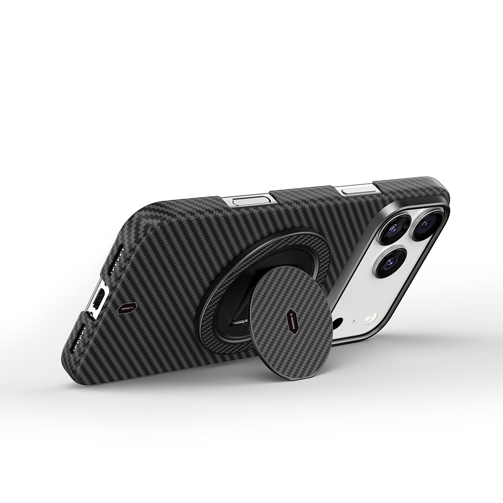 Wiwu Warriors Serisi Aramid Fiber 360 Derece Dönebilen Magnetik Ring Stand Telefon Tutucu - 2