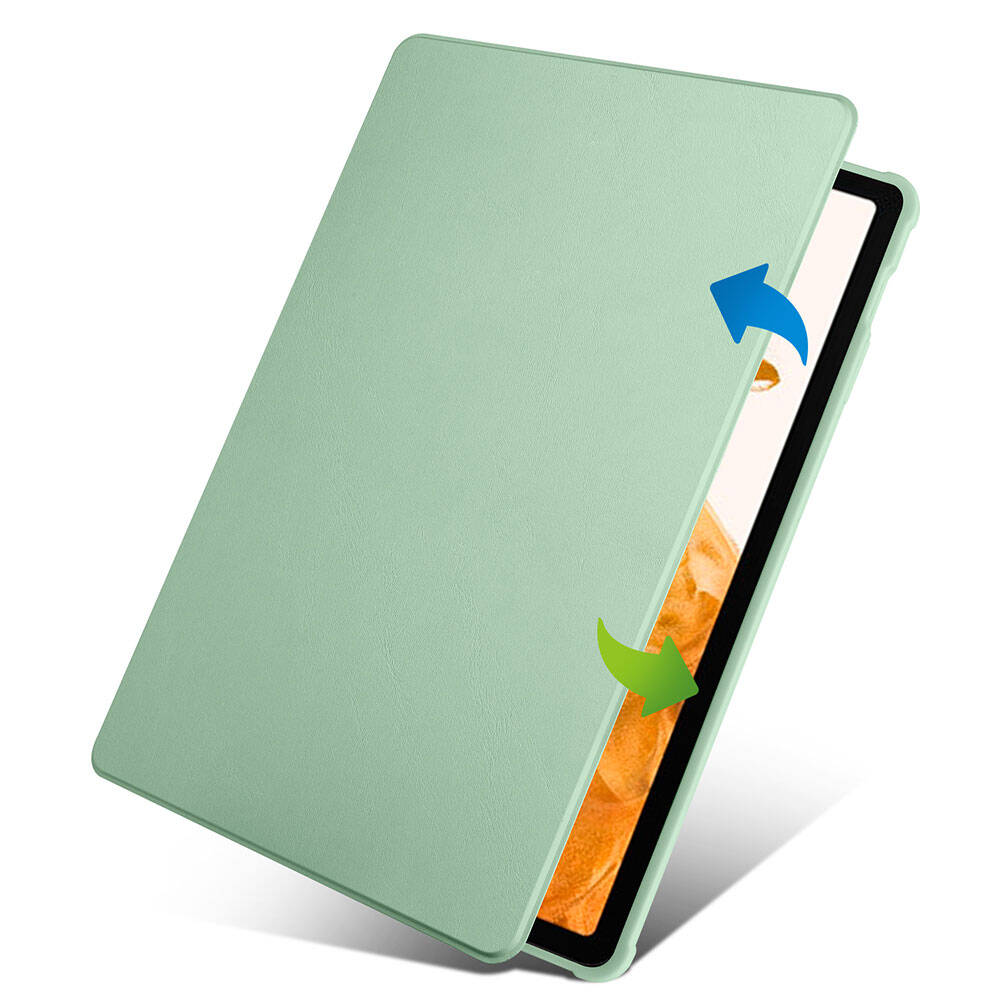 Samsung Galaxy Tab S9 Plus Uyumlu Kılıf Zore Termik Kalem Bölmeli Dönebilen Standlı Kılıf - 4