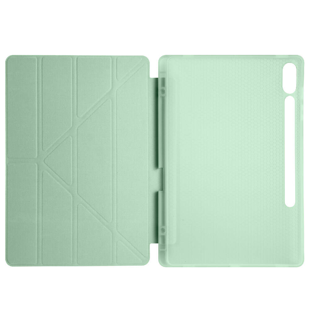Samsung Galaxy Tab S9 Plus Uyumlu Kılıf Zore Tri Folding Kalem Bölmeli Standlı Kılıf - 2