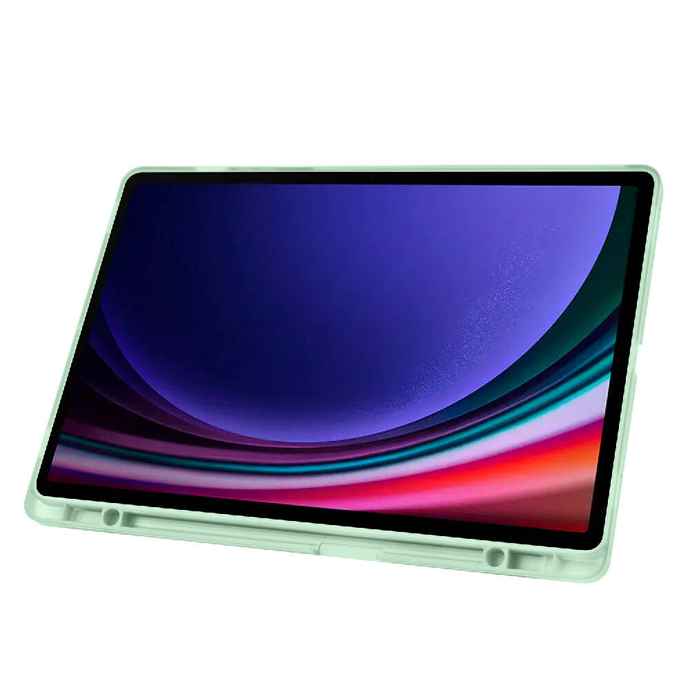 Samsung Galaxy Tab S9 Plus Uyumlu Kılıf Zore Tri Folding Kalem Bölmeli Standlı Kılıf - 3