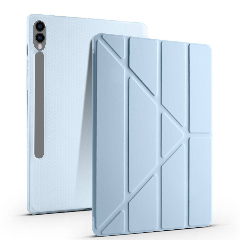 Samsung Galaxy Tab S9 Plus Uyumlu Kılıf Zore Tri Folding Kalem Bölmeli Standlı Kılıf - 11