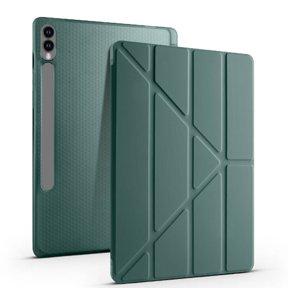 Samsung Galaxy Tab S9 Plus Uyumlu Kılıf Zore Tri Folding Kalem Bölmeli Standlı Kılıf - 14