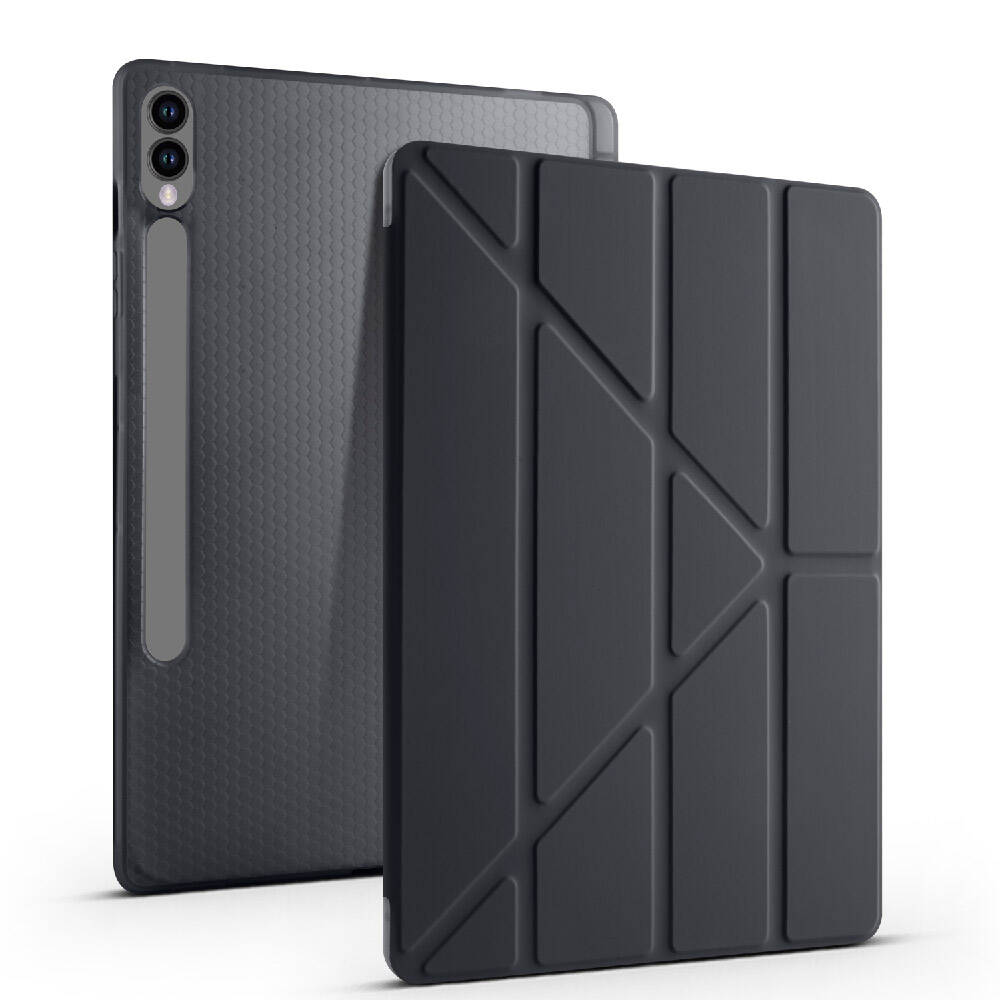 Samsung Galaxy Tab S9 Plus Uyumlu Kılıf Zore Tri Folding Kalem Bölmeli Standlı Kılıf - 16