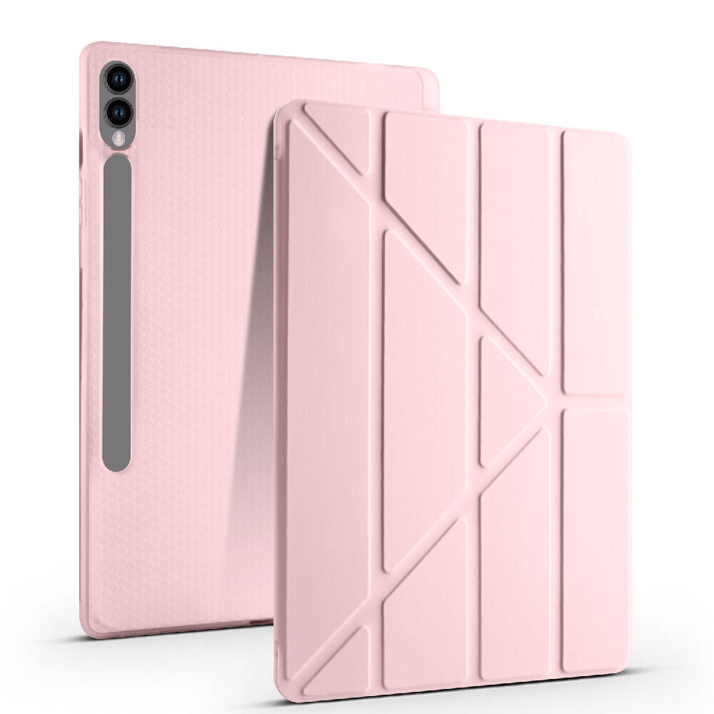 Samsung Galaxy Tab S9 Plus Uyumlu Kılıf Zore Tri Folding Kalem Bölmeli Standlı Kılıf - 17