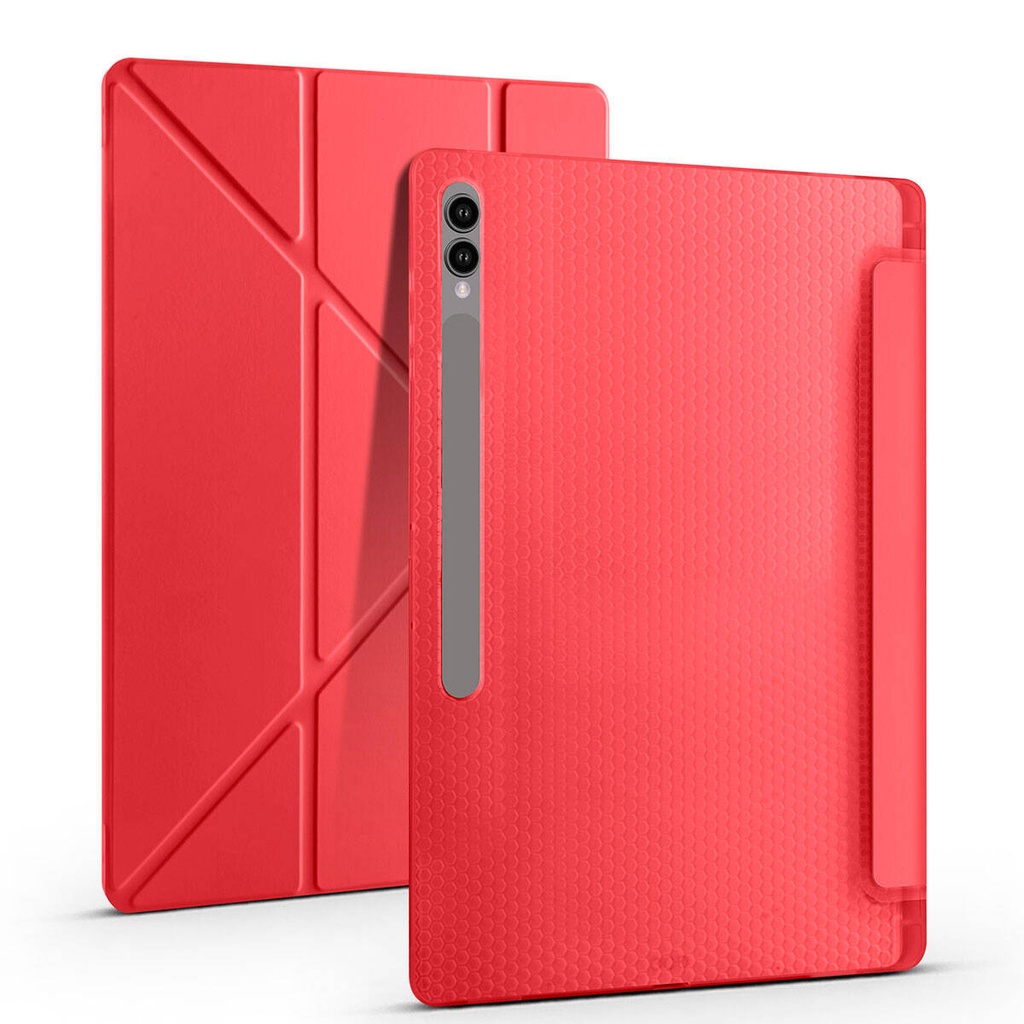 Samsung Galaxy Tab S9 Ultra SM-X910 Uyumlu Kılıf Zore Tri Folding Kalem Bölmeli Standlı Kılıf - 2