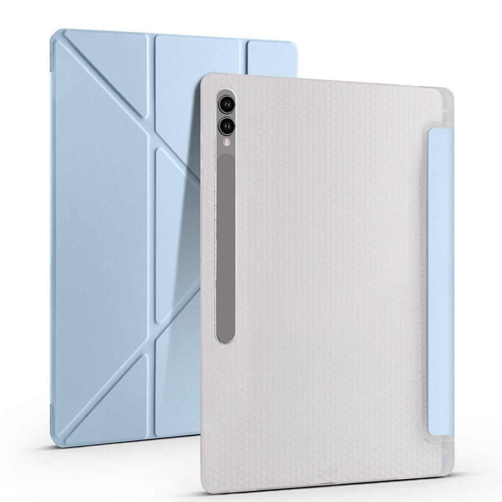 Samsung Galaxy Tab S9 Ultra SM-X910 Uyumlu Kılıf Zore Tri Folding Kalem Bölmeli Standlı Kılıf - 4