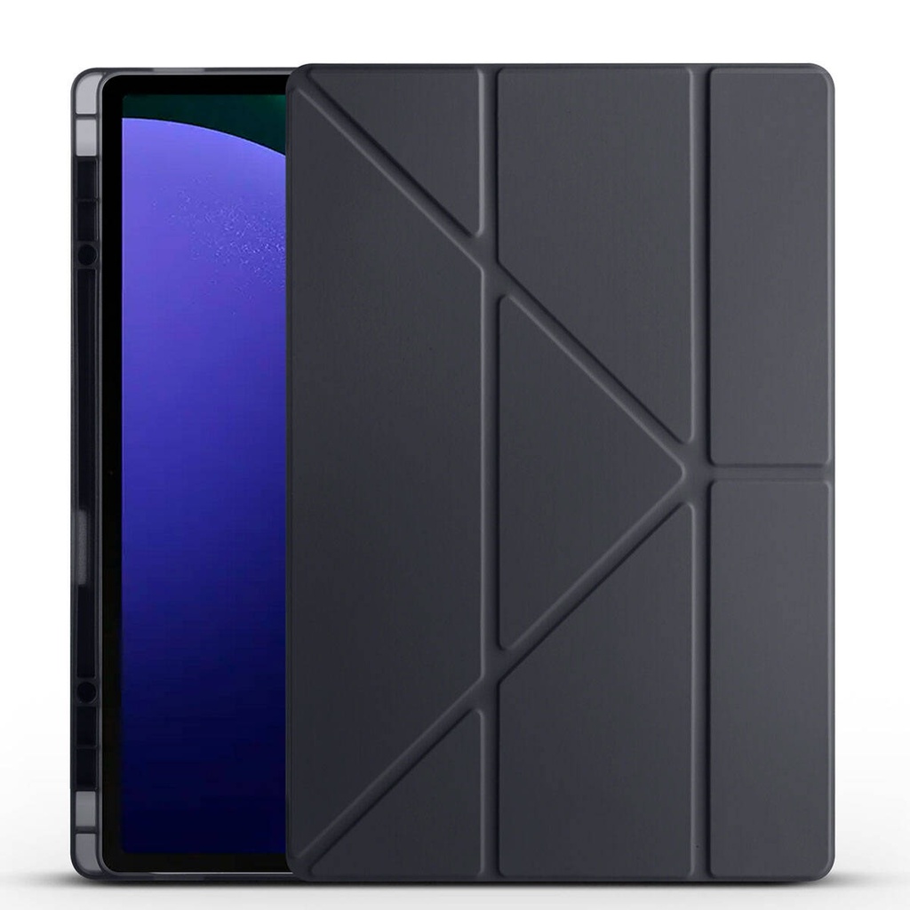 Samsung Galaxy Tab S9 Ultra SM-X910 Uyumlu Kılıf Zore Tri Folding Kalem Bölmeli Standlı Kılıf - 7