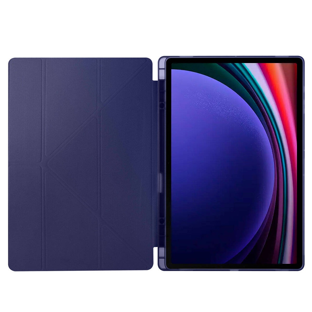 Samsung Galaxy Tab S9 Ultra SM-X910 Uyumlu Kılıf Zore Tri Folding Kalem Bölmeli Standlı Kılıf - 14