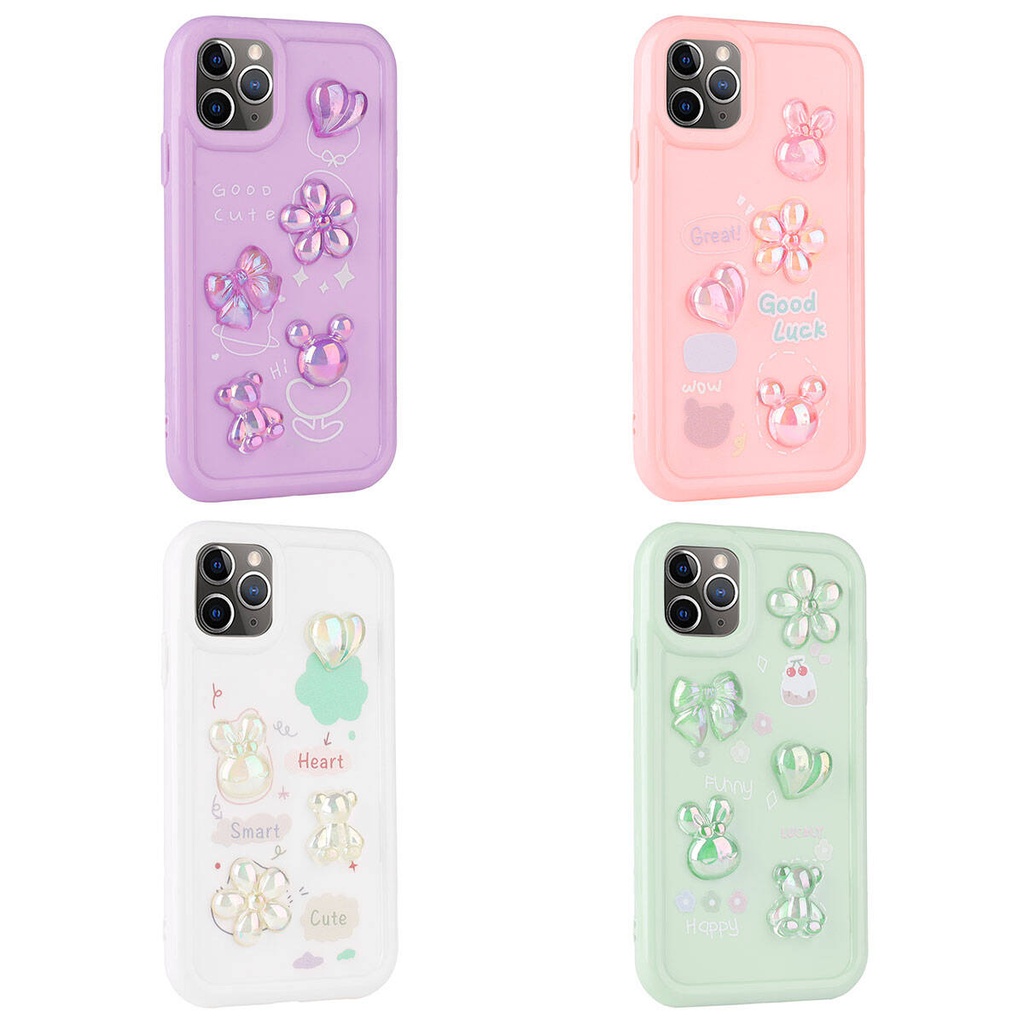 Apple iPhone 11 Pro Max Uyumlu Kılıf Kabartma Figürlü Parlak Zore Toys Silikon Kapak - 1