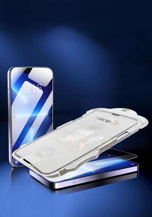 Apple iPhone 15 Pro Max Uyumlu Zore Kolay Uygulama Aparatlı 5D Magic Glass Cam Ekran Koruyucu - 6
