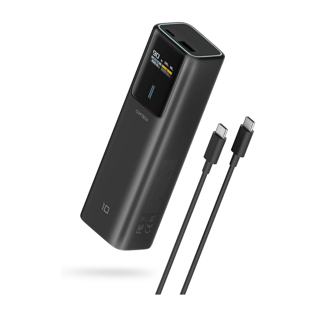[6977556350344] CUKTECH 10 Powerbank 10000 mAh | 150 W PD3.1 Hızlı Şarj | 2 Port (1C1A) | Kompakt Taşınabilir Şarj Cihazı – Laptop, MacBook, iPhone, Samsung, Xiaomi ile Uyumlu (Siyah)