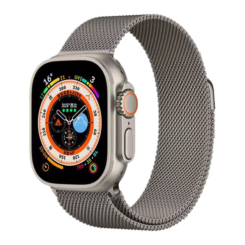 Apple Watch Ultra 49mm Uyumlu Zore KRD-98 Metal Kordon