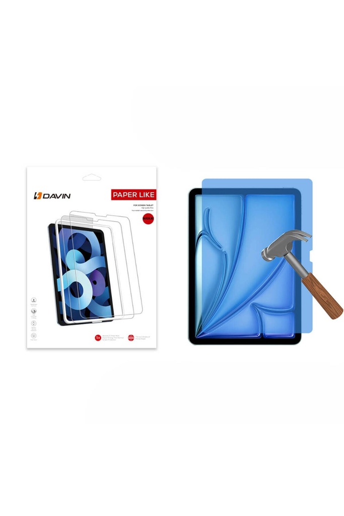 Apple iPad Air 11 2024 Uyumlu Kağıt Hisli Mat ​​​​​​​​​​​​​​​Davin Paper Like Ekran Koruyucu