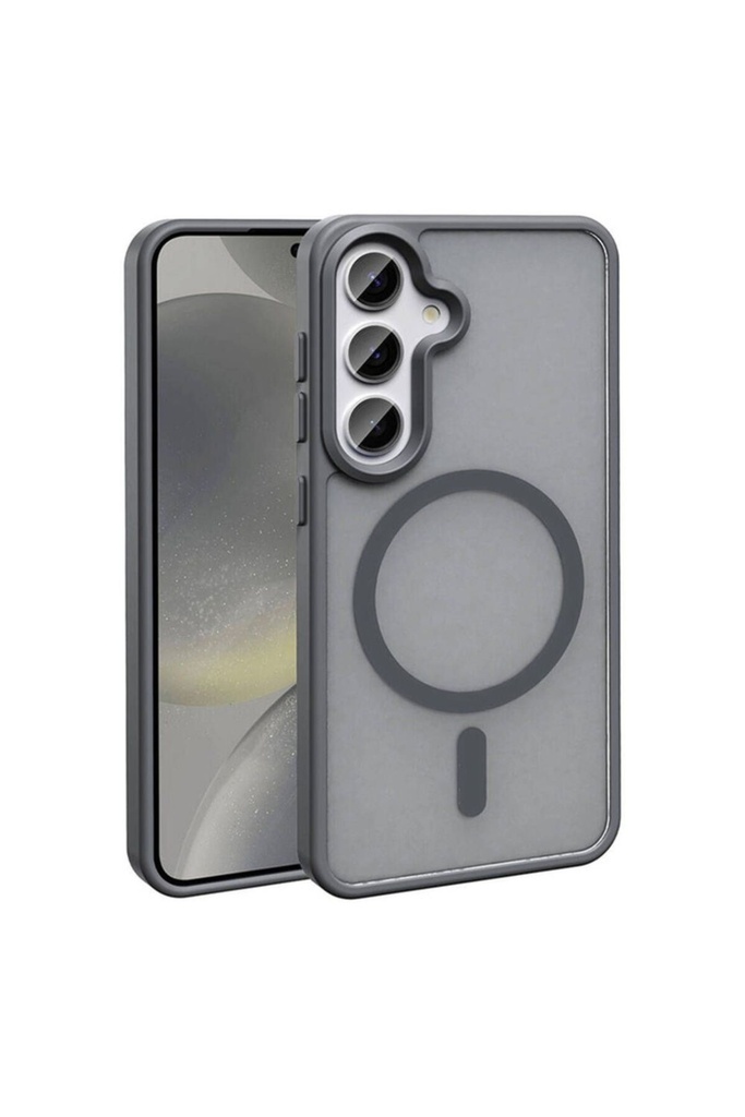 Samsung Galaxy S24 Plus Uyumlu Kılıf M-safe Şarj Özellikli Mat Arka Yüzey Zore Sio Kapak