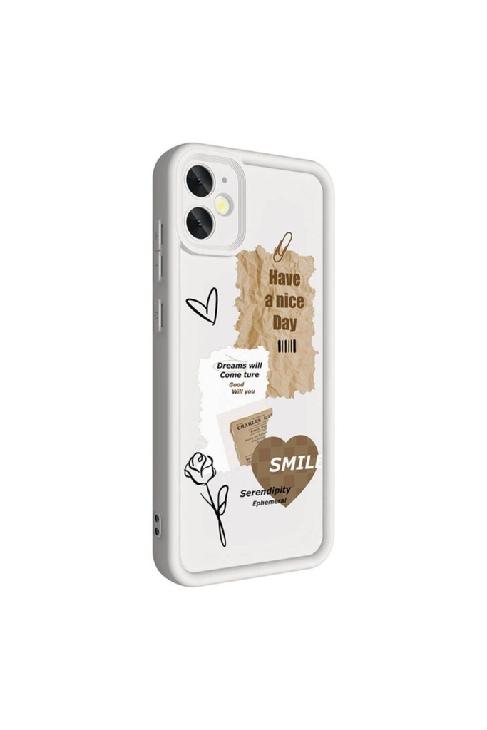 Apple iPhone 12 Uyumlu Kılıf Kamera Korumalı Baskılı Arka Yüzey Zore Klas Kapak