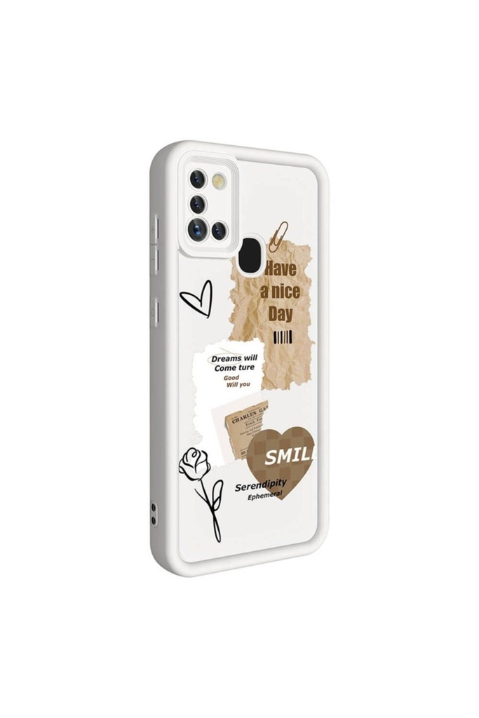 Samsung Galaxy A21S Uyumlu Kılıf Kamera Korumalı Baskılı Arka Yüzey Zore Klas Kapak