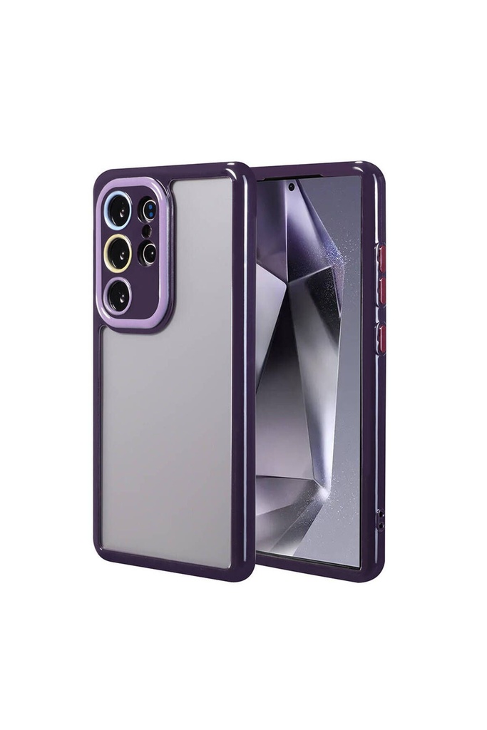 Samsung Galaxy S24 Ultra Uyumlu Kılıf Kamera Korumalı Renkli Kenar ve Çerçeve Tasarımlı Zore Vitamin Kapak