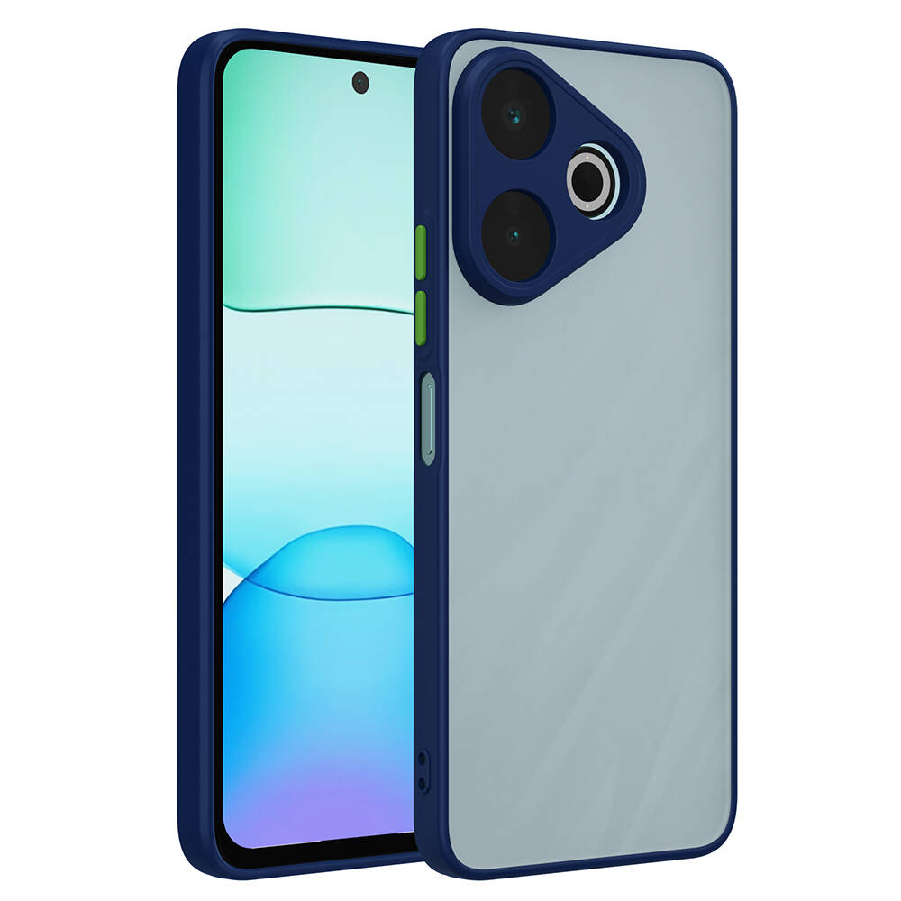 Xiaomi Redmi 13 4G Uyumlu Kılıf Sert Silikon Kamera Korumalı Zore Hux Kapak
