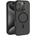 Apple iPhone 16 Pro Max Uyumlu Kılıf M-safe Şarj Özellikli Parlak Kamera Çerçeveli Zore Kost Kapak