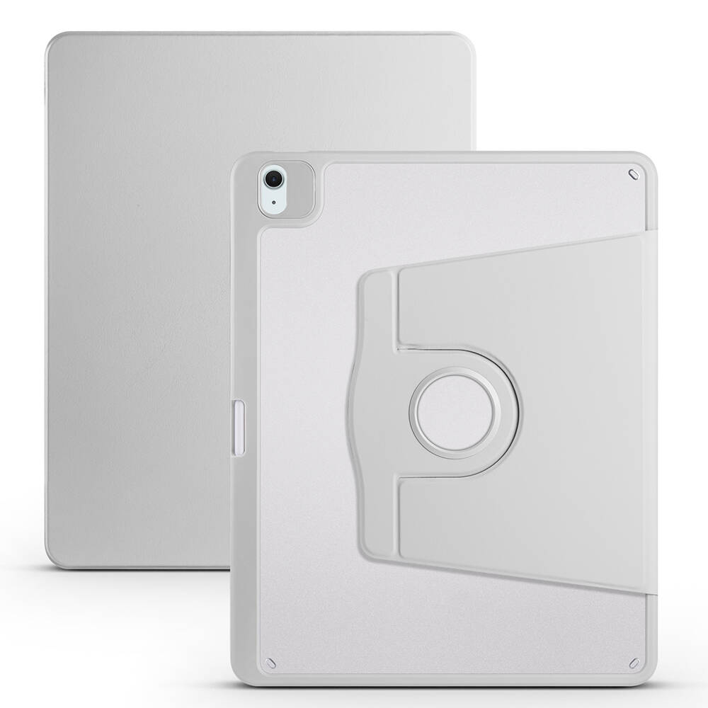 Apple iPad Pro 12.9 2022 M2 Uyumlu Kılıf Zore Termik Kalem Bölmeli Dönebilen Standlı Kılıf