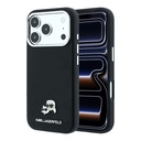 Apple iPhone 18 Pro Uyumlu Kılıf Karl Lagerfeld Orjinal Lisanslı M-Safe Şarj Özellikli K&C Heads Metal Logolu PU Kapak