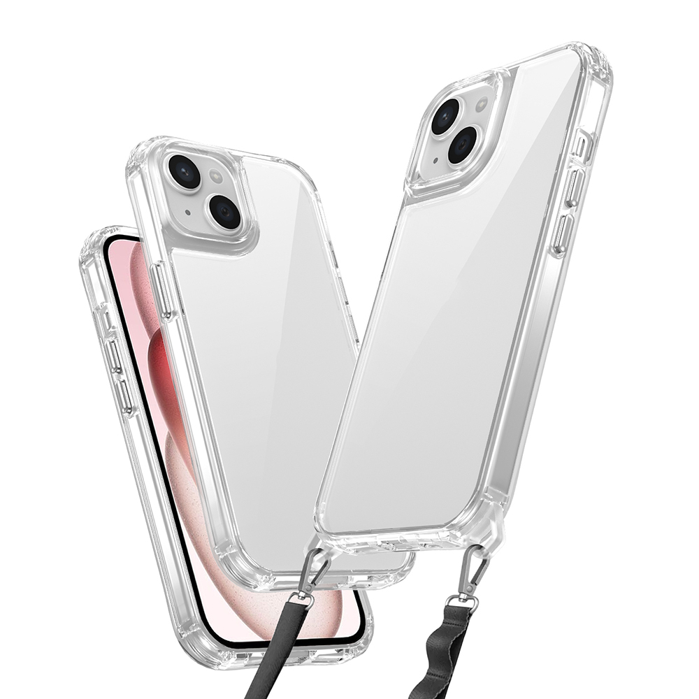 Apple iPhone 15 Uyumlu Kılıf Airbagli Takılabilir Askı Aparatlı Zore Snap Silikon Kapak