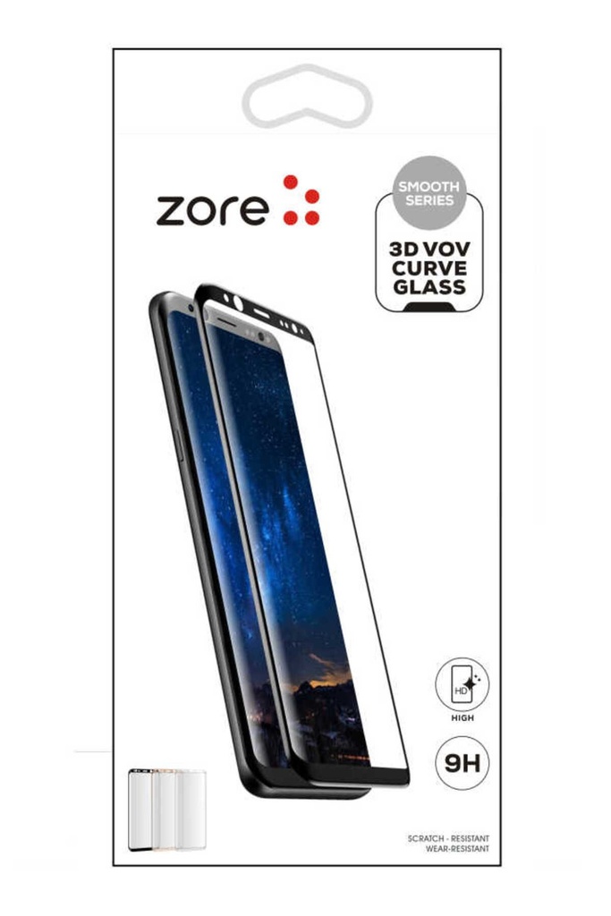 Samsung Galaxy S9 Plus Uyumlu Zore 3D Vov Curve Glass Ekran Koruyucu