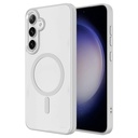 Samsung Galaxy S25 Uyumlu Kılıf M-safe Şarj Özellikli Zore Krom M-safe Silikon Kapak