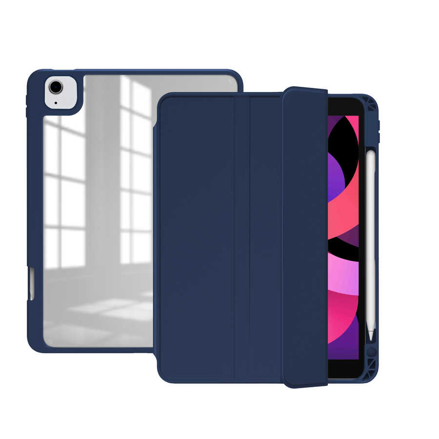 Apple iPad Air 11 2025 M3 Uyumlu Kılıf Zore Nort Arkası Şeffaf Standlı Kılıf