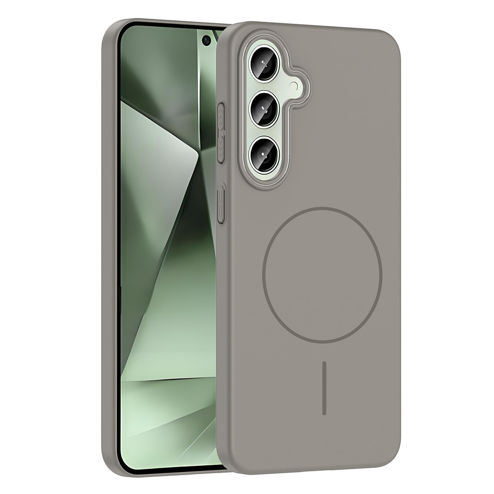 Samsung Galaxy S24 Plus Uyumlu Kılıf M-safe Şarj Özellikli Zore Ruby Sert Kapak