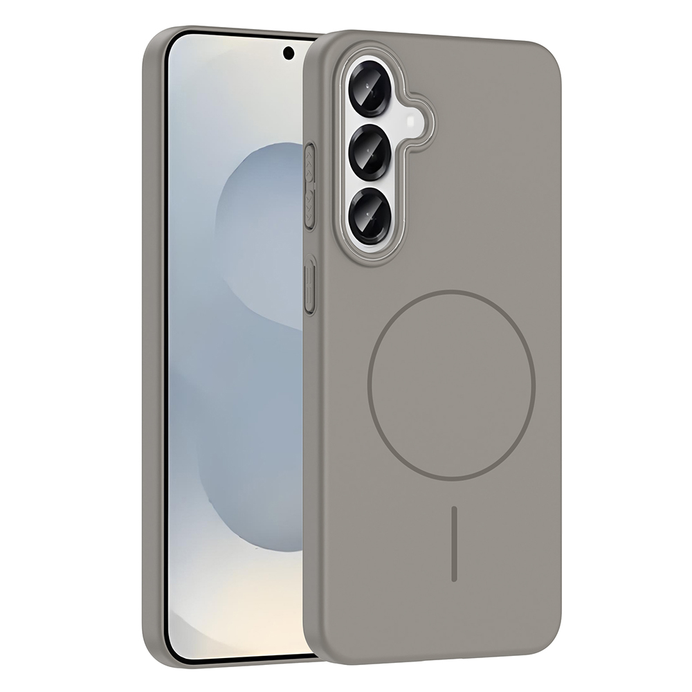 Samsung Galaxy S24 Uyumlu Kılıf M-safe Şarj Özellikli Zore Ruby Sert Kapak