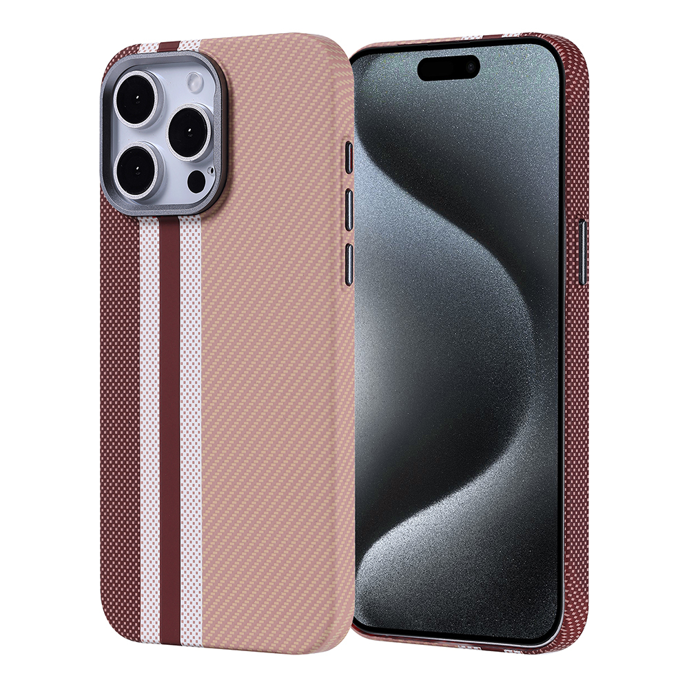 Apple iPhone 15 Pro Max Uyumlu Kılıf M-safe Şarj Özellikli Karbon Fiber Görünümlü Zore Nekst Kapak