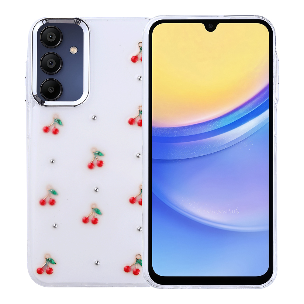 Samsung Galaxy A15 Uyumlu Kılıf Airbag Tasarımlı Simli Şeffaf Zore Kutup Kapak