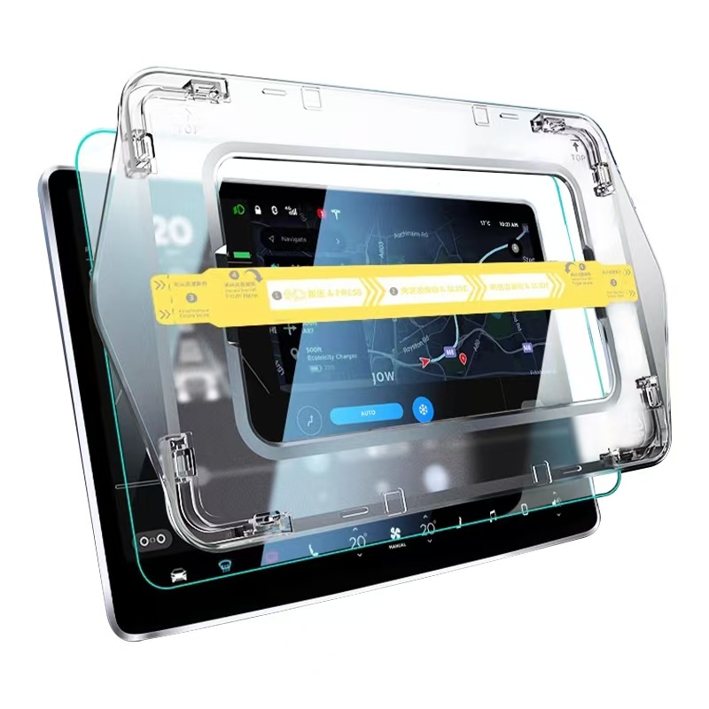 BYD 15.6 inç Araç Multimedya Ekran Koruyucu Uygulama Aparatlı Zore Premium Temperli Cam Ekran Koruyucu