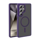 Samsung Galaxy S25 Ultra Uyumlu Kılıf M-safe Şarj Özellikli Mat Arka Yüzey Zore Sio Kapak