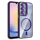 Samsung Galaxy A16 Uyumlu Kılıf Standlı ve Kamera Lens Hediyeli M-Safe Şarj Özellikli Zore Etro Kapak